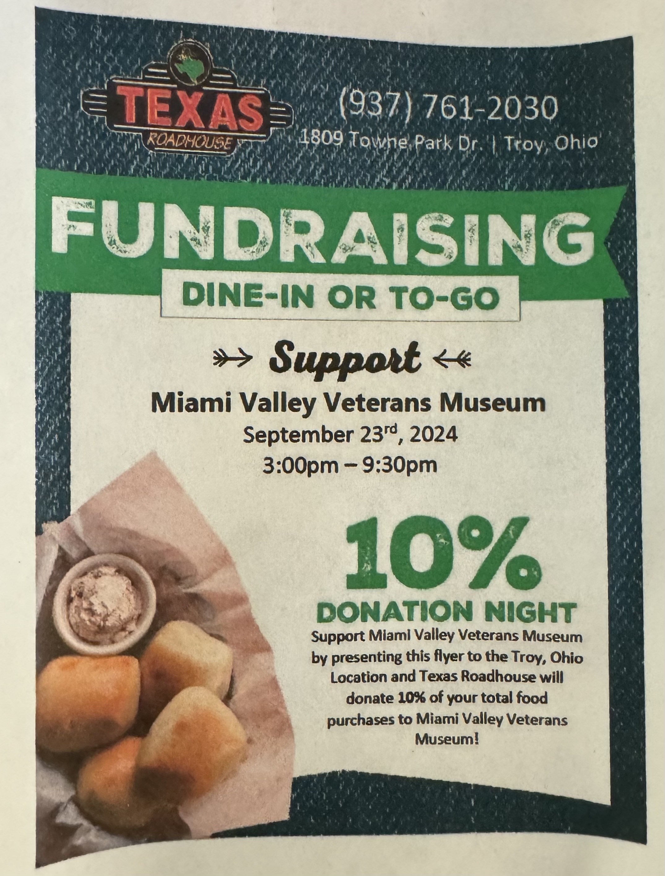 A flyer for the fundraising event. 